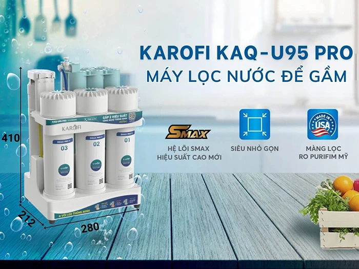 Máy lọc nước RO Karofi KAQ-U95 Pro